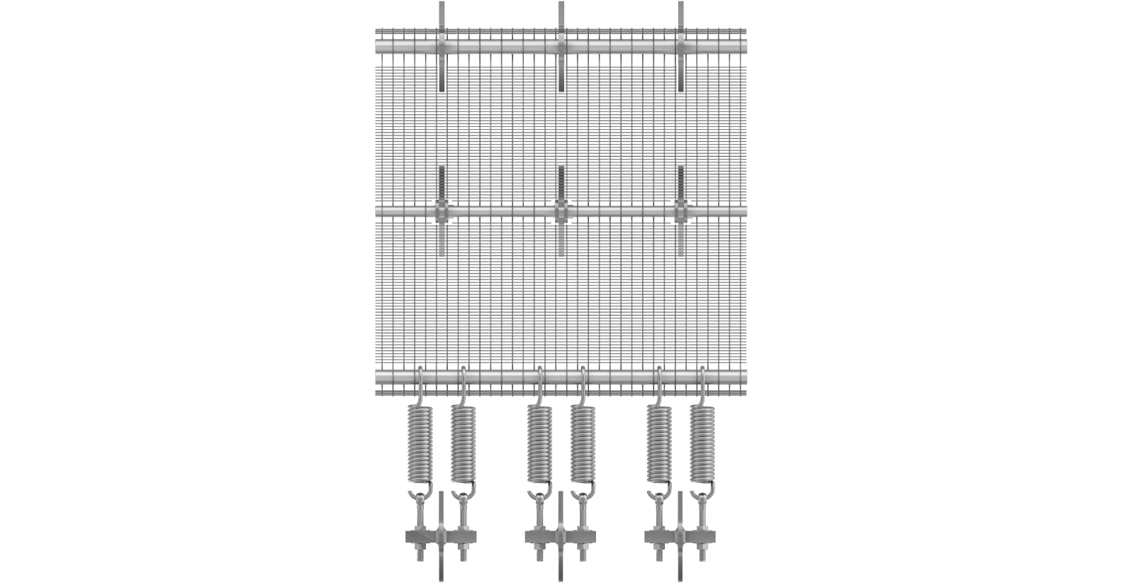 Woven-In-Bar with Hook Brackets & Springs