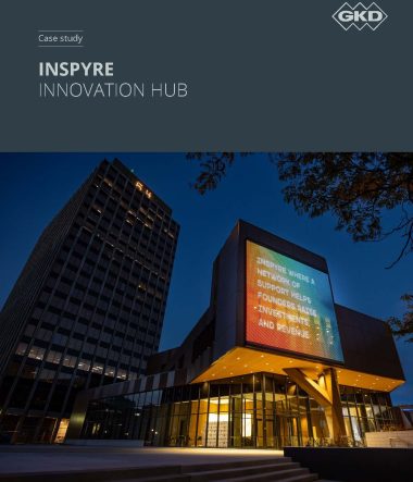 Read about INSPYRE Innovation Hub's new mediamesh facade.